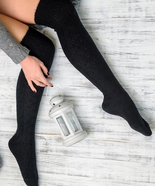 calzedonia kasmírral kevert meleg maxi combfix/térdfix, rombusz
