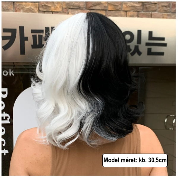 fekete-fehér paróka