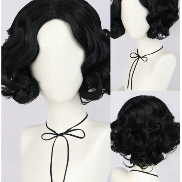 fekete hullámos paróka