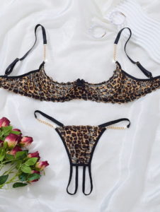 leopárd mintás szett