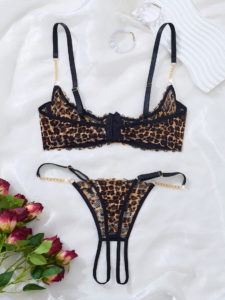 leopárd mintás szett