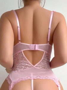 pink harisnyatartós szett