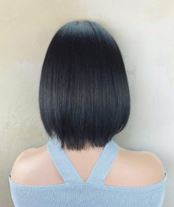 bob fazonú paróka fekete