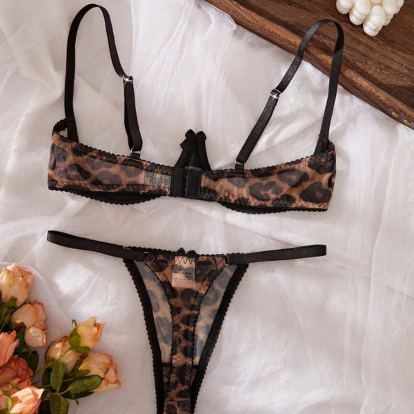 leopárd mintás fehérnemű szett